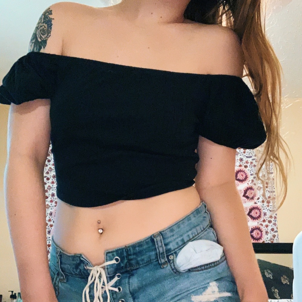 Wild Fable Black Off-the-shoulder Blouse